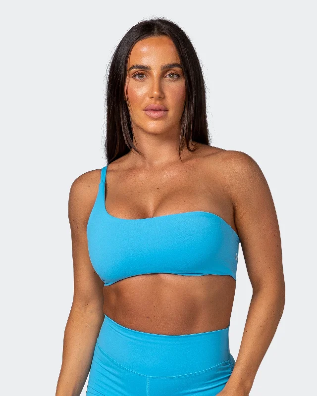 Movement One Shoulder Bralette - Ibiza Blue