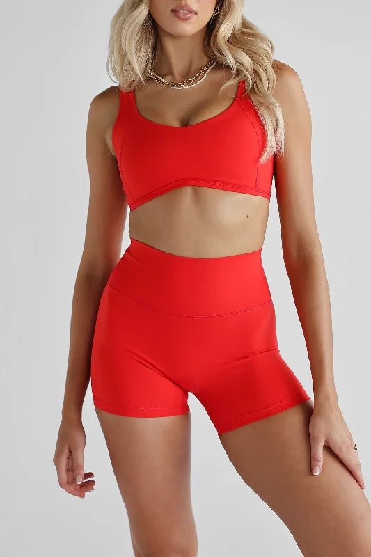 Luxe Signature Crop - Scarlet