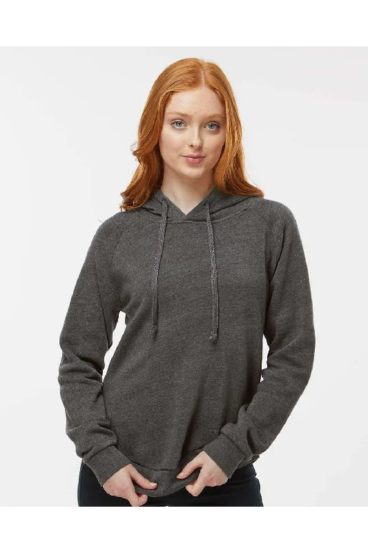 MV Sport Womens Jordan Angel Fleece Hooded Sweatshirt Hoodie - Charcoal Grey