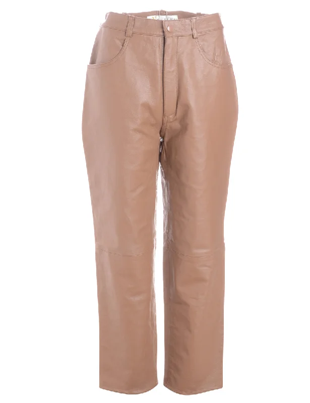 Label Bella Leather Cropped Trouser