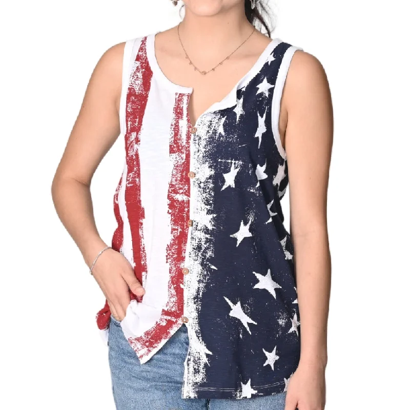 Women's Freedom Stripes Sleeveless Top