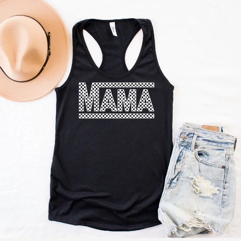 Mama Checkered Tank Top