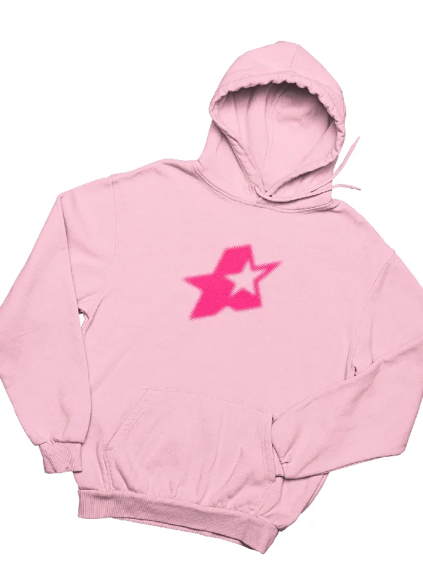 SHOOTING STAR HOODIE - LYSERØD