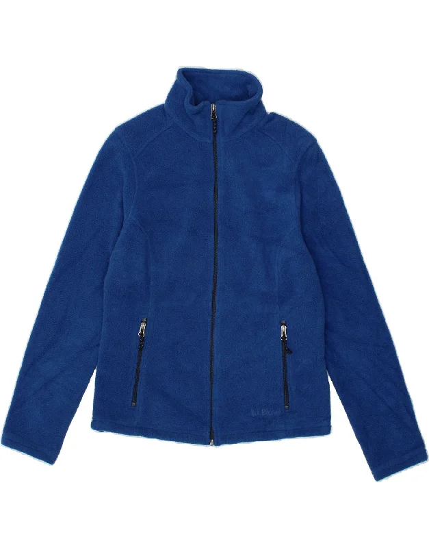 L.L.BEAN Womens Fleece Jacket UK 6 XS Blue Polyester