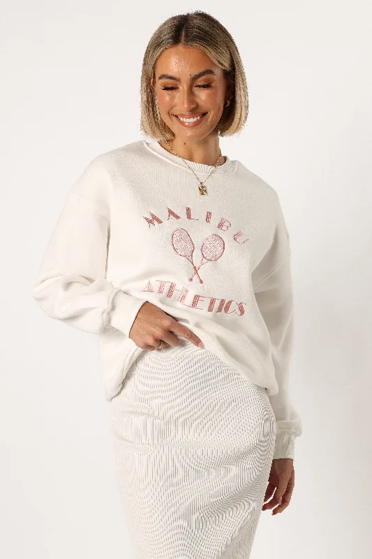 Cielo Malibu Athletics Sweatshirt - White