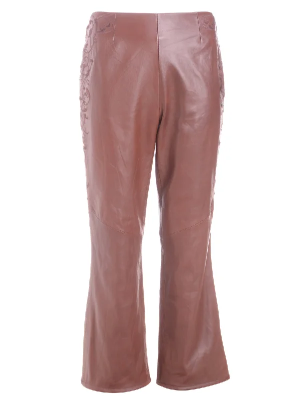 Label Bella Leather Cropped Trouser