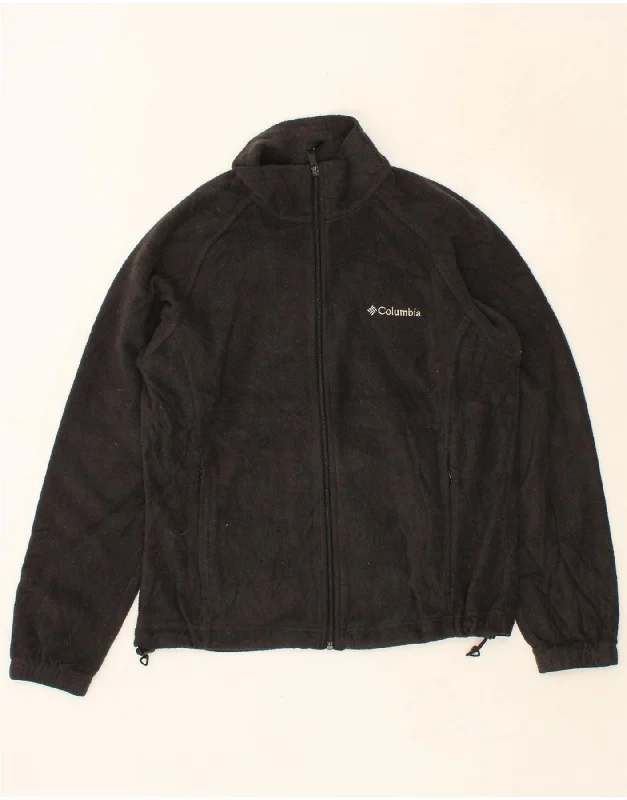 COLUMBIA Womens Fleece Jacket UK 14 Medium Black Polyester