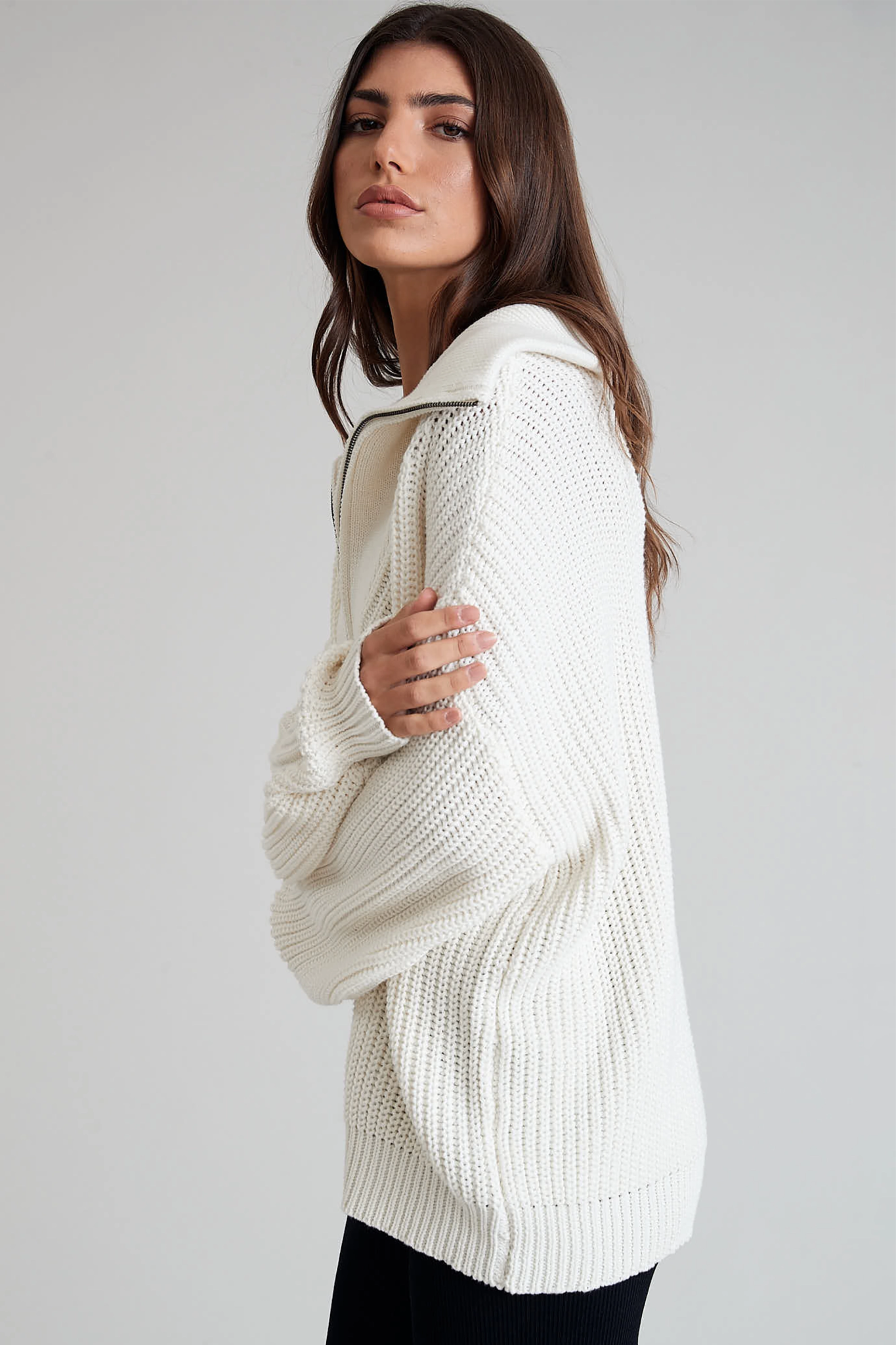 Chunky 1/2 Zip Knit