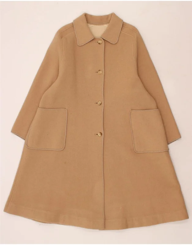 WETHERALL Womens Reversible Overcoat UK 12 Medium Beige New Wool