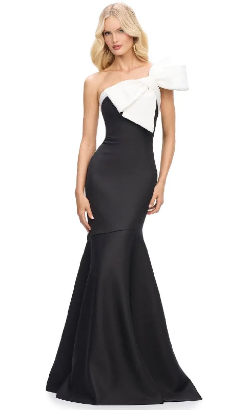 Ashley Lauren 11696 - Bow Accent Mermaid Evening Gown