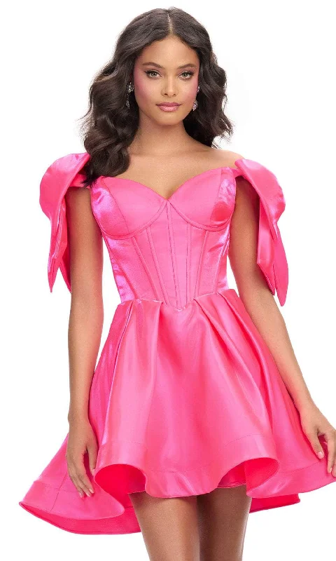 Ashley Lauren 4788 - Bow Accent Sweetheart Cocktail Dress