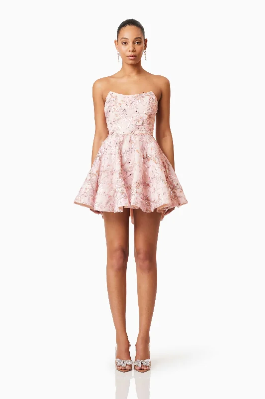 Regina Strapless Mini Dress in Pink