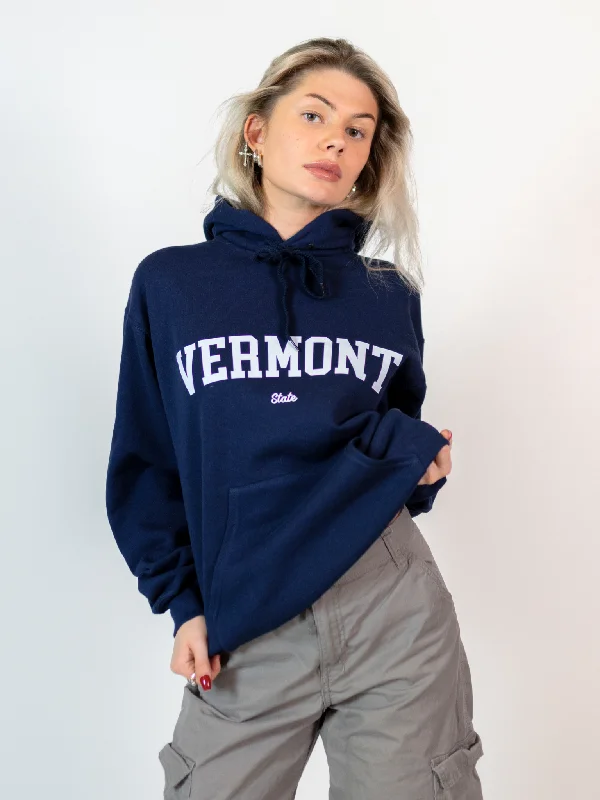 VERMONT STATE HOODIE - NAVY