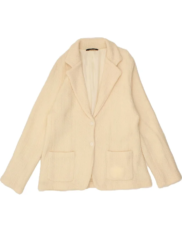 WINDSMOOR Womens 2 Button Blazer Jacket UK 16 Large Beige Polyester