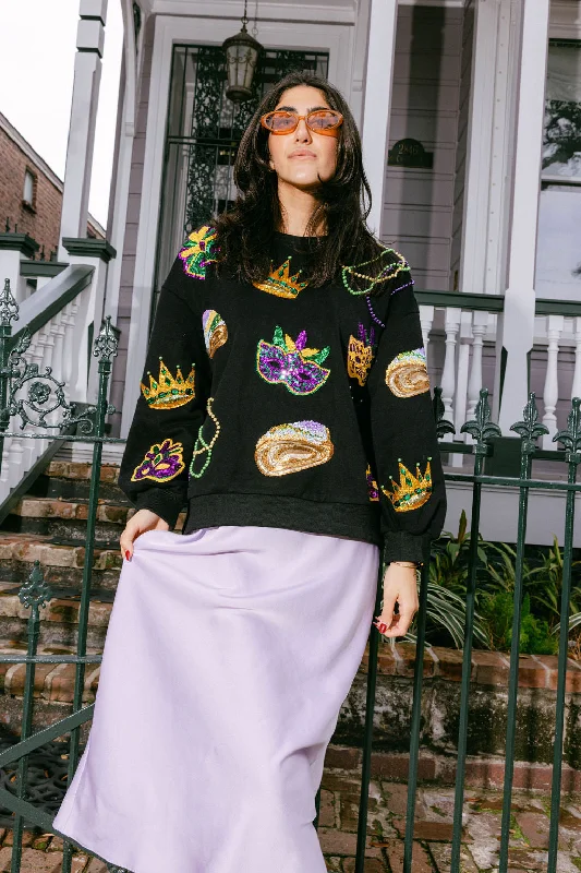 Black Mardi Gras Icon Sweatshirt