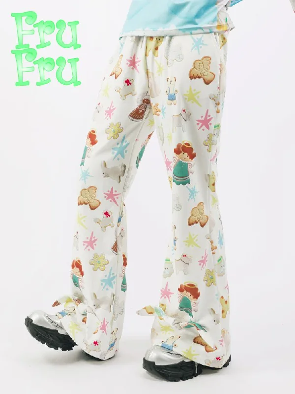 CASUAL PRINTED FLARED PANTS [S0000009906]