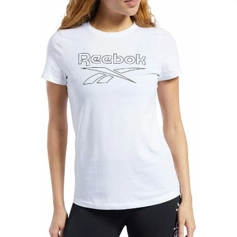 Reebok Essentials Graphic Short Sleeve Womens Running Top - White