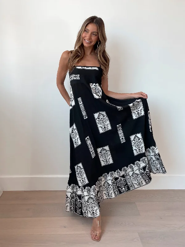 Verenice Dress - Black Print