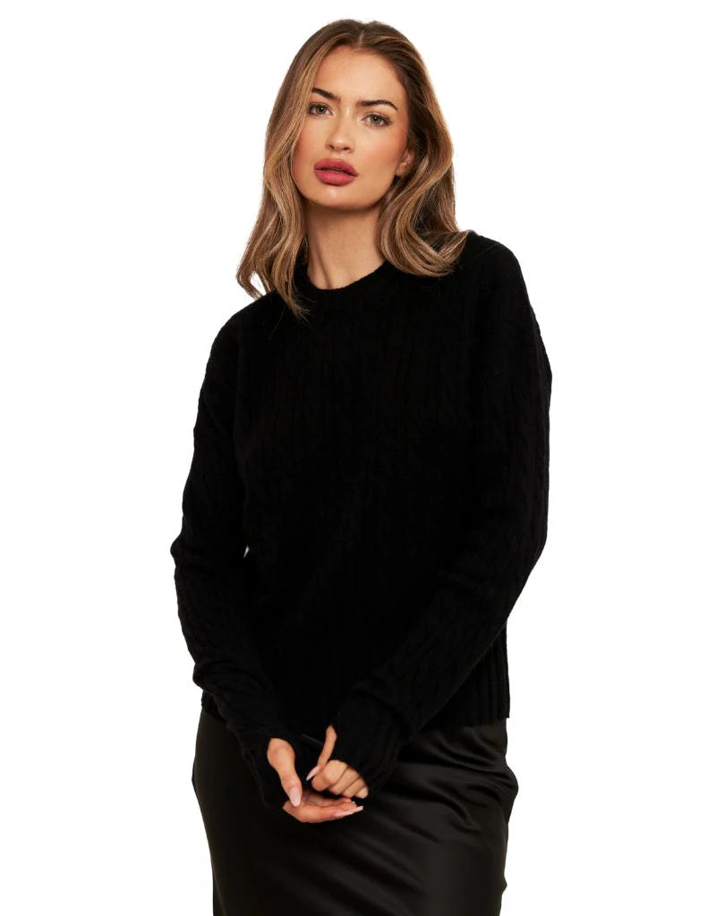 Cathy Cable Knit Cashmere Sweater