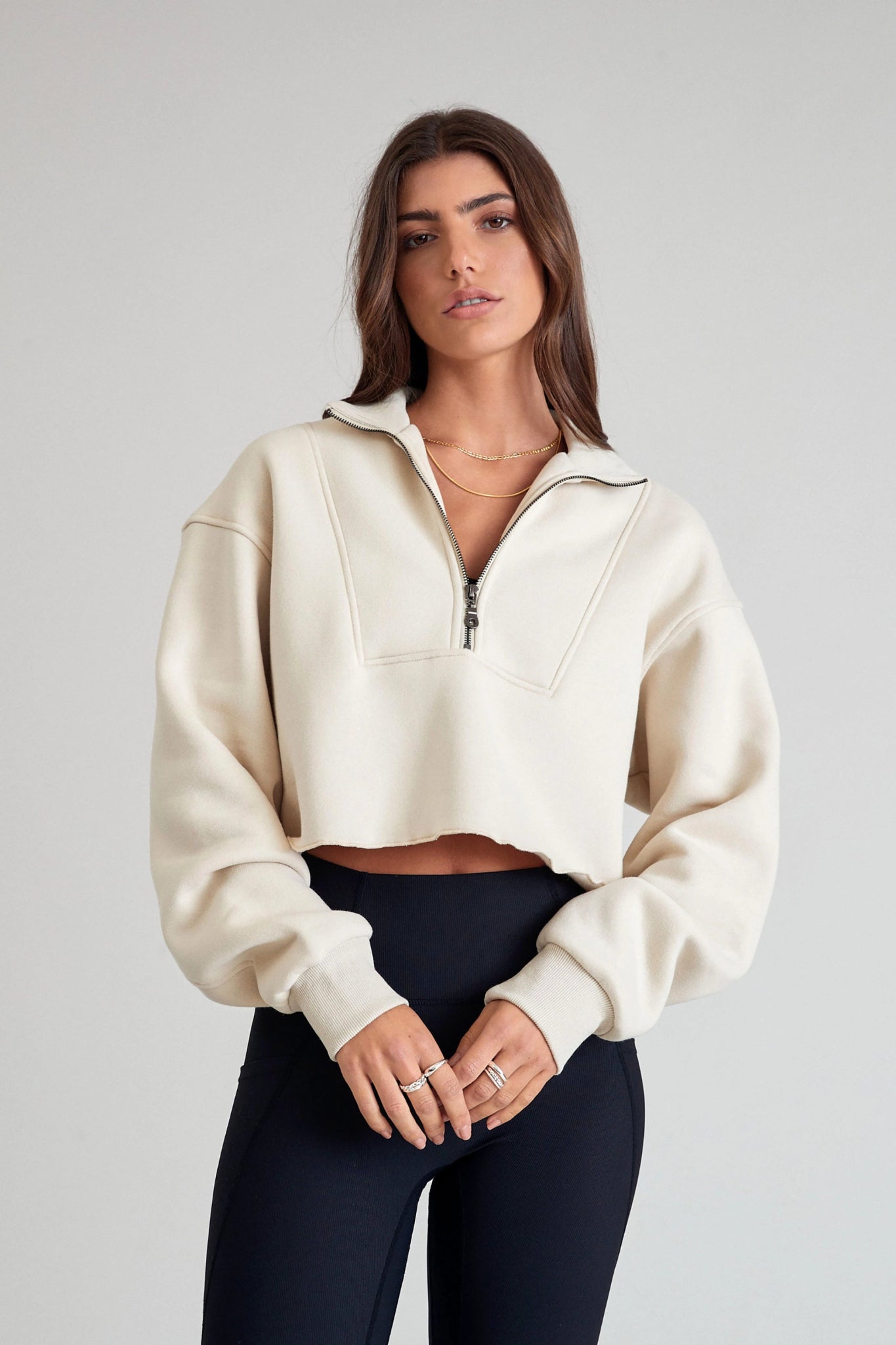 Arlo Crop 1/2 Zip Sweater