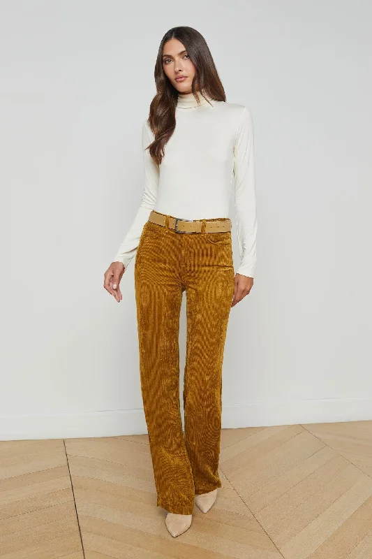 L'Agence Scottie Wide Leg Ribbed Flow Pants