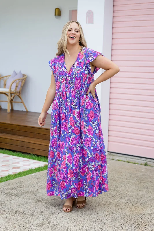 Carmody Purple Floral Maxi Dress