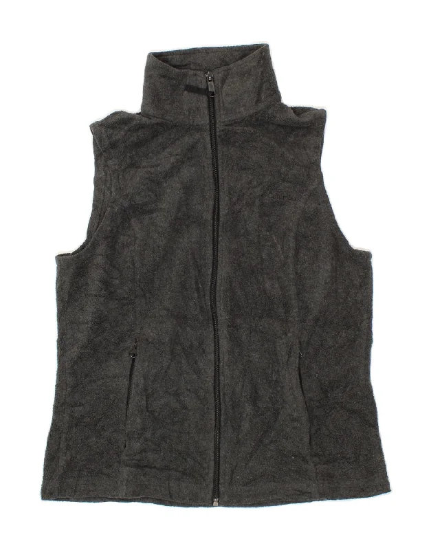 COLUMBIA Womens Fleece Gilet UK 10 Small Grey Polyester