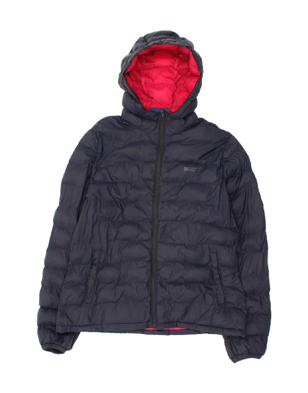 MOUNTAIN WAREHOUSE Womens Hooded Padded Jacket UK 14 Large  Navy Blue