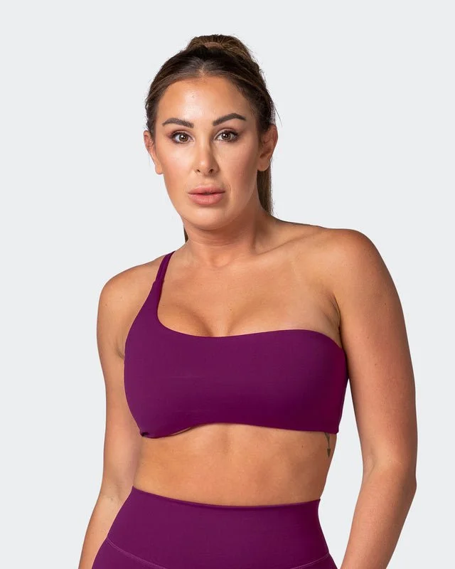 Movement One Shoulder Bralette - Huckleberry